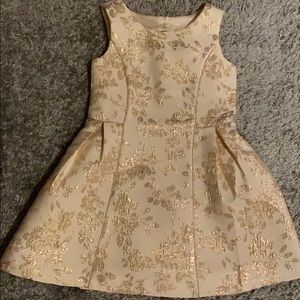 Little girls gold formal dress